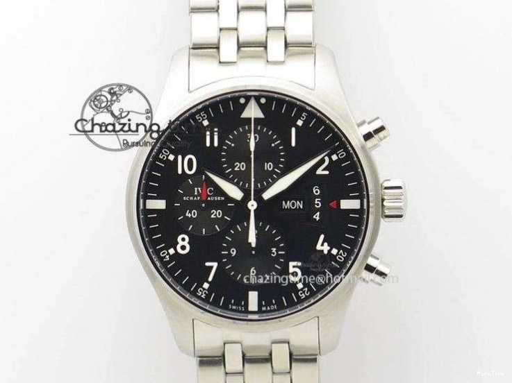 MIROTIME 0124 Timeless Big Pilot Real PR IW500901 ZF 1:1 Best Edition On Black Leather Strap A 7340